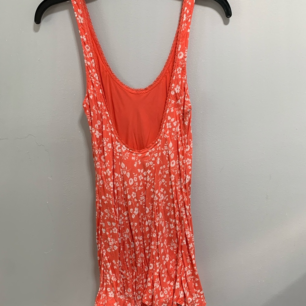 Orange flowy abrocromie dress